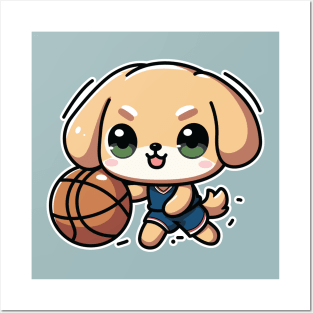 Basketball Player Puppy Posters and Art